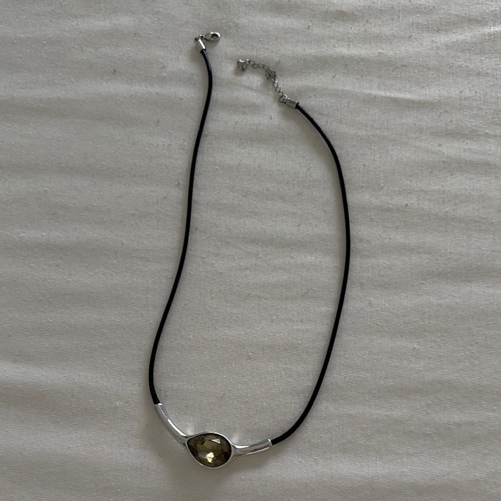 Elegant Silver and Black Necklace